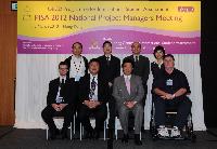 (Back from left): Mr. Kwong Wai Leung, Prof. Chung Yue Ping, Prof. Tsang Wing Kwong and Prof. Ho Sui Chu Esther; (Front from left): Mr. M. Davidson (OECD), Prof. Sung Jao Yiu Joseph; Prof. Lo Nai Kwai Leslie and Prof. R. Adams (ACER)